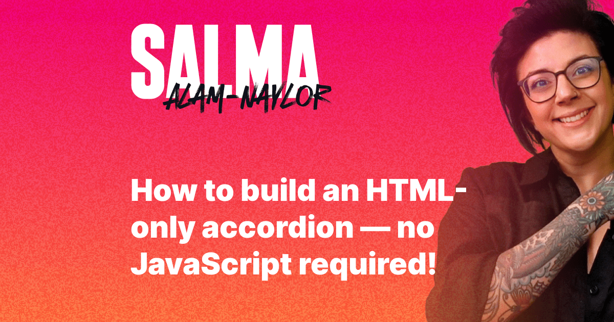 Build an HTMLonly accordion — no JavaScript required!